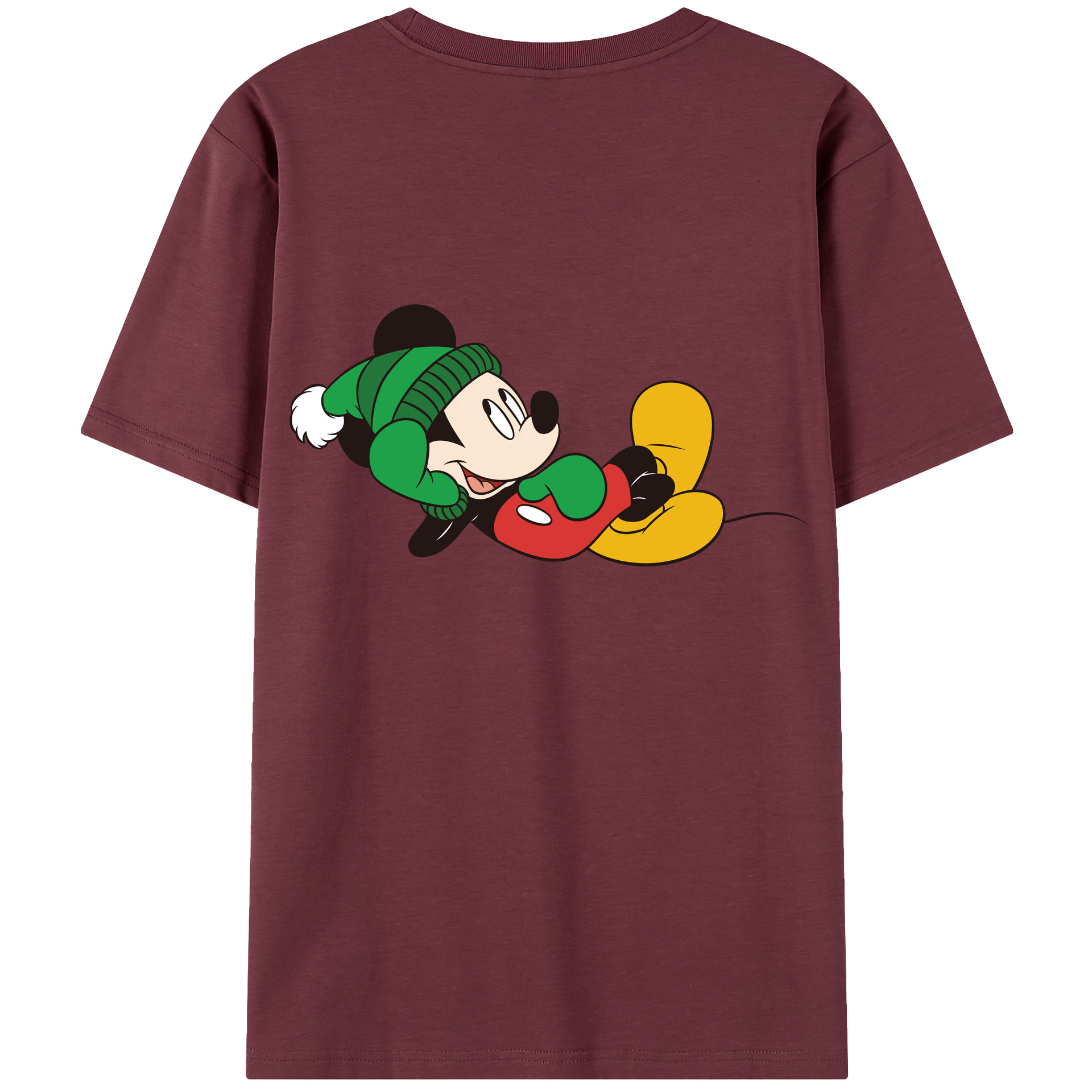（画像用） ミッキーマウス Mickey Mouse 綿100％半袖Tシャツ（背面プリント）
